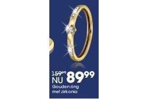 gouden ring met zirkonia