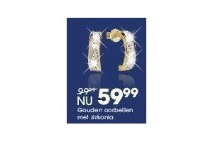 gouden oorbellen met zirkonia