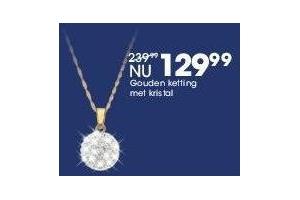 gouden ketting met kristal