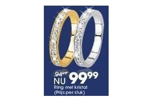 ring met kristal