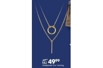 goldplated 2 in 1 ketting
