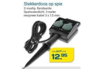 stekkerdoos op spie