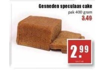 gesneden speculaas cake