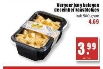 vergeer jong belegen december kaasblokjes