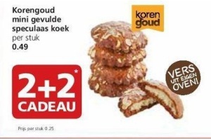 korengoud mini gevulde speculaas koek