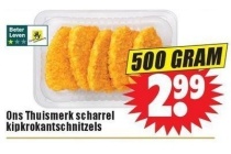 ons thuismerk scharrel kipkrokantschnitzels