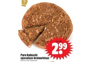 pure ambacht speculaas kruimelvlaai