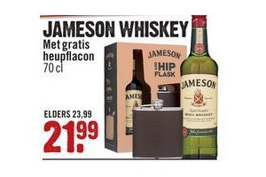 jameson whiskey met heupflacon