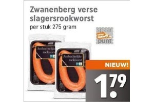 zwanenberg verse slagersrookworst