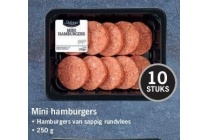 mini hamburgers