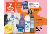 dove axe rexona vaseline neutral zwitsal en andrelon