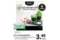ijs in champagnefles