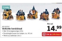 verlichte kerststraat