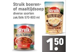 struik boeren of maaltijdsoep