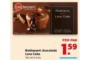beldessert chocolade lava cake