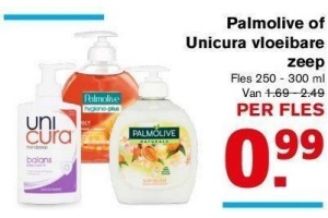 palmolive of unicura vloeibare zeep