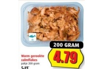warm gerookte zalmflakes