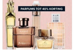 tot 40 korting op alle parfums