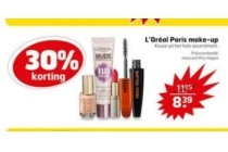 nu 30 korting op l oreal paris make up