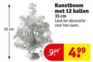 kunstboom met 12 ballen