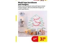 washi tape kerstboom met hangers