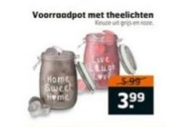 voorraadpot met theelichten