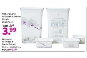 opbergmand orchidee en denim goods