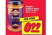 patak s indianse saus