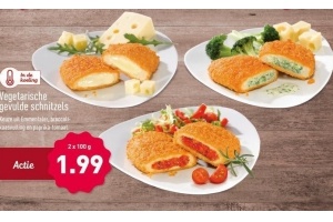 vegetarische gevulde schnitzels