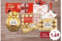 ferrero rocher mon cheri en raffaello chocolade