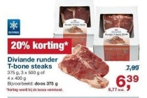 diviande runder t bone steaks