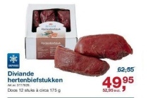 diviande hertenbiefstukken