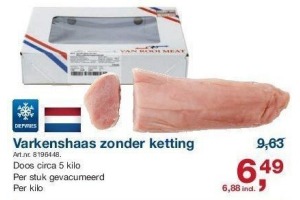 varkenshaas zonder ketting