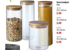 voorraadpot glas verschillende afmetingen