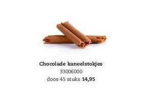 chocolade kaneelstokjes