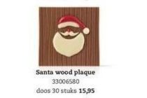 santa wood plaque