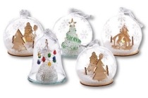 kerstbal of kerstklok met led verlichting