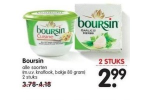 alle soorten boursin