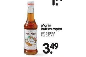 alle soorten monin koffiesiropen