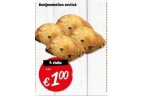 rozijnenbollen rustiek