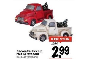 decoratie pick up met kerstboom