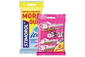 stimorol kauwgom en bubblicious