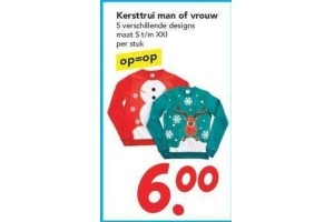 kersttrui man of vrouw