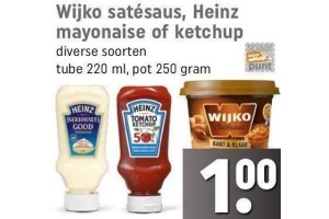 wijko satesaus heinz mayonaise of ketchup