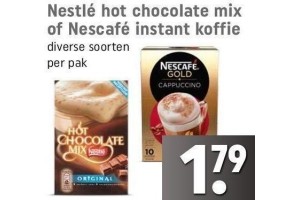 nestle hot chocolate mix of nescafe instant koffie