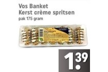 vos banket kerst creme spritsen