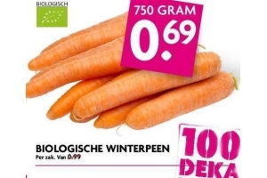 biologische winterpeen