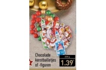 chocolade kerstballen of figuren