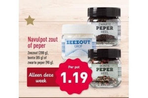 navulpot zout of peper