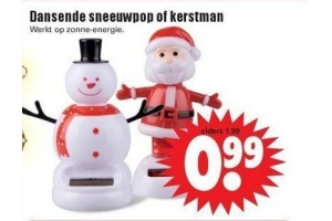 dansende sneeuwpop of kerstman